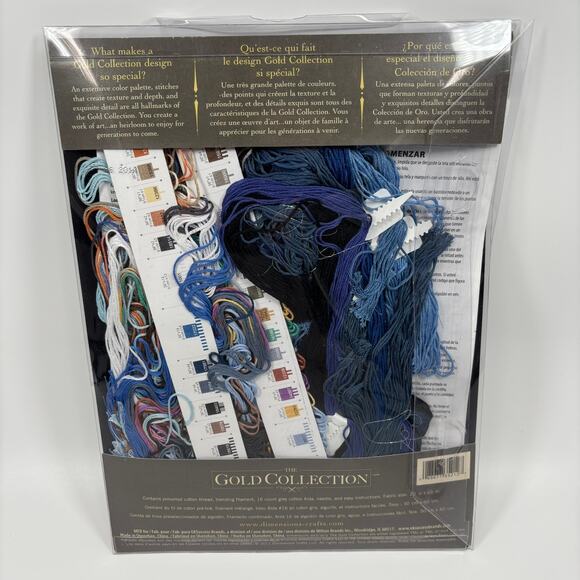 Dimensions Gold Collection Cross Stitch Kit Aurora Cabin Winter Mountain NEW Opn - Picture 4 of 7